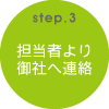 3.担当者より御社へ連絡